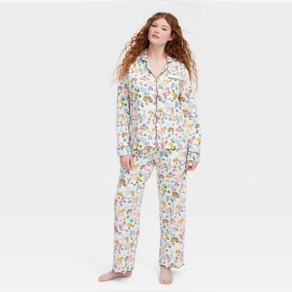 Roller Rabbit x Target Roadtrip Long Sleeves and Pants Pajama Set NEW